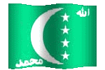 animated clipart Comorian flag