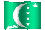 Comoros flag waving graphic