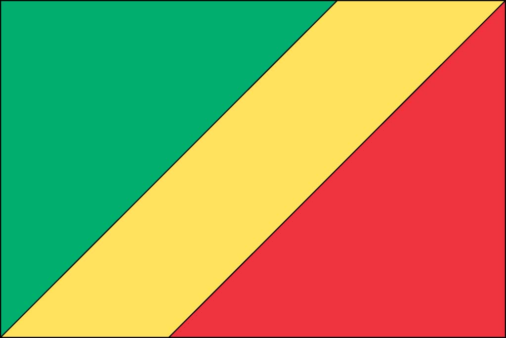 Congo flag background