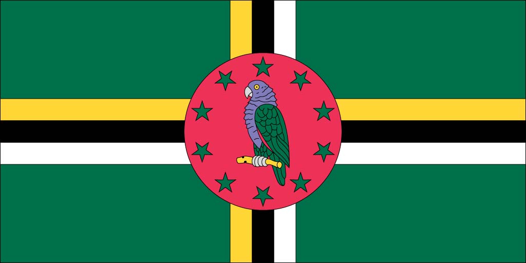 Dominica flag background