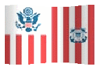animated clipart Ensign of the United States Coast Guard flag