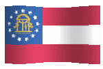 Georgia flag waving graphic