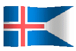 animated clipart Icelandic flag