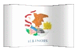 animated clipart Illinois flag
