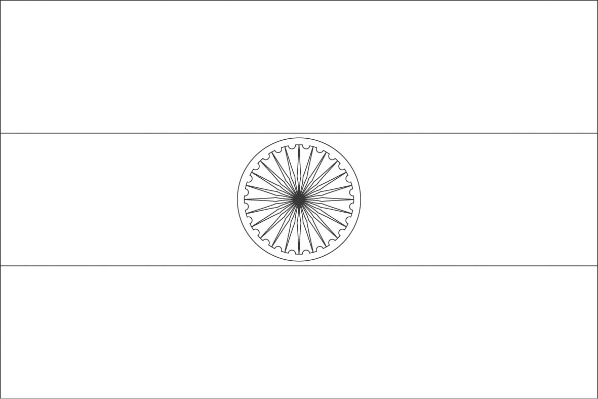 Indian Flag Coloring Pages