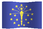 animated clipart Indiana flag