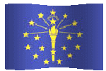 Indiana flag waving clip art