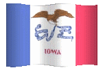 animated clipart Iowa flag