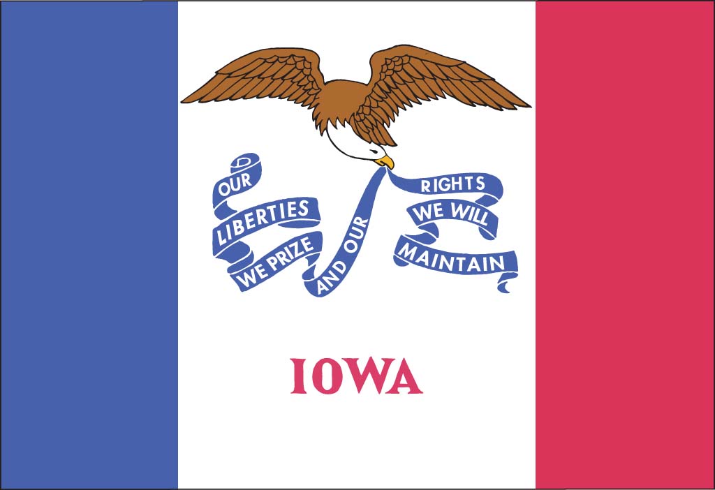 Iowa flag wallpaper