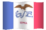 Iowa flag waving clip art