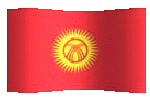 animated clip art Kyrghyzstani flag