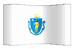 Massachusetts flag waving clipart
