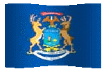 animated clip art Michigan2 flag
