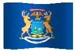 Michigan2 flag waving clipart