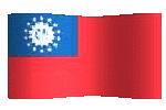 Myanmar flag waving clipart
