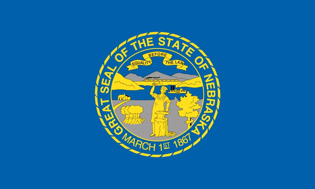 Nebraska flag background