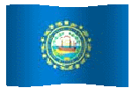 New Hampshire flag waving clipart