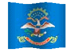 North Dakota flag waving clipart