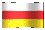 North ossetia flag waving clipart