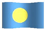 animated clip art Palauan flag