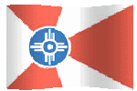 animated clip art Wichita Kansas flag