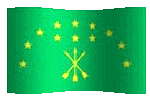 animated clipart Adygeyan flag