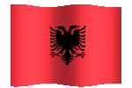 animated clipart Albanian flag