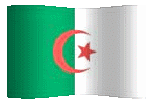 animated clipart Algerian flag