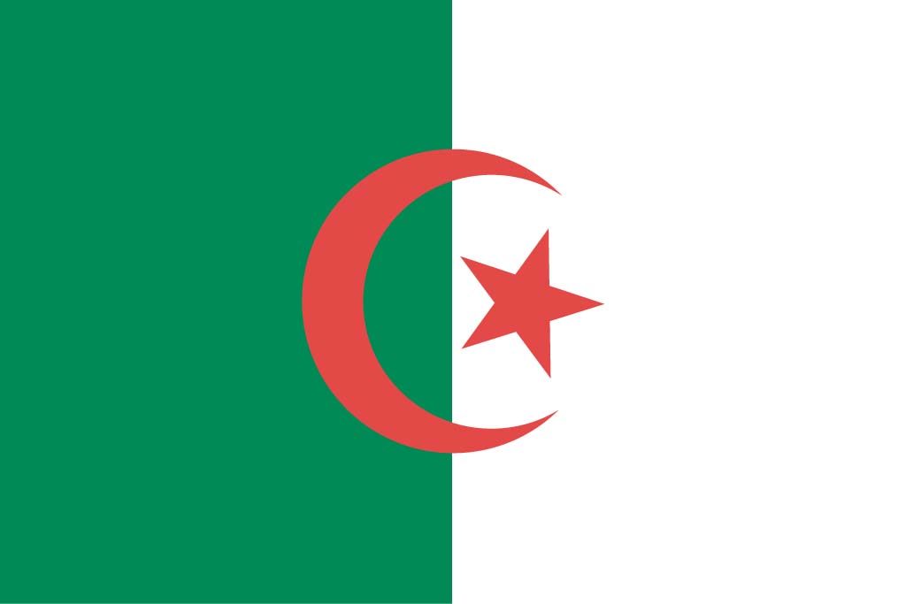 algeria flag background