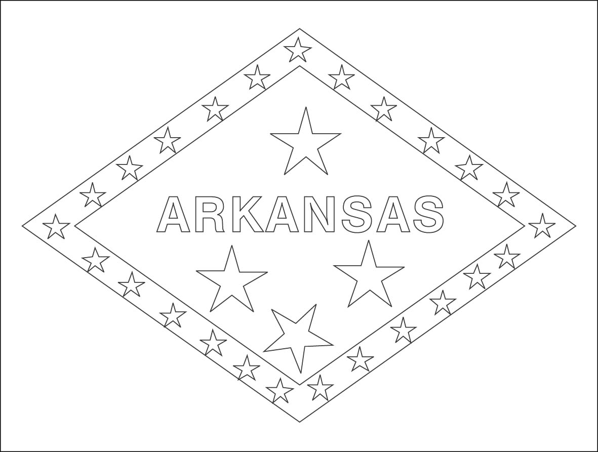 arkansas flag coloring pages