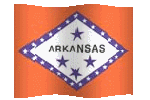 animated clipart Arkansas flag