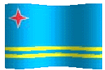 animated clipart Aruban flag