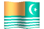 azad kashmir flag waving image