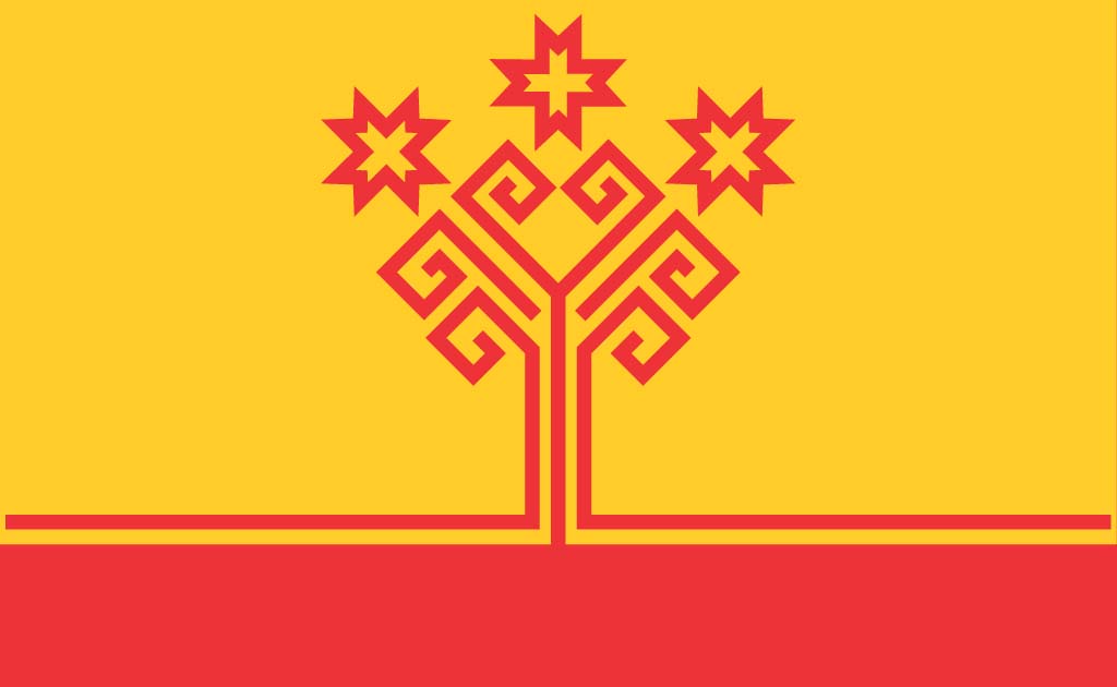 Chuvashia flag background