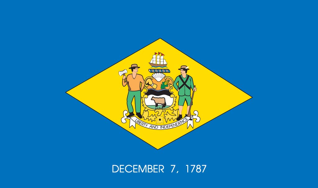 Delaware flag background