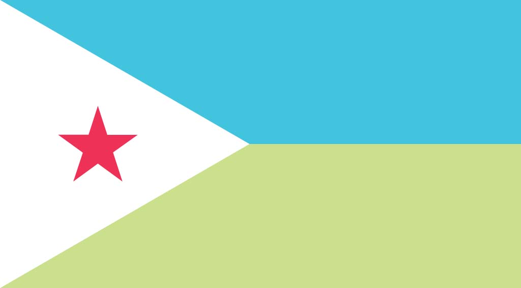 Djibouti flag background