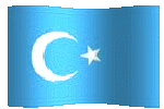 eastern turkistan flag waving graphic