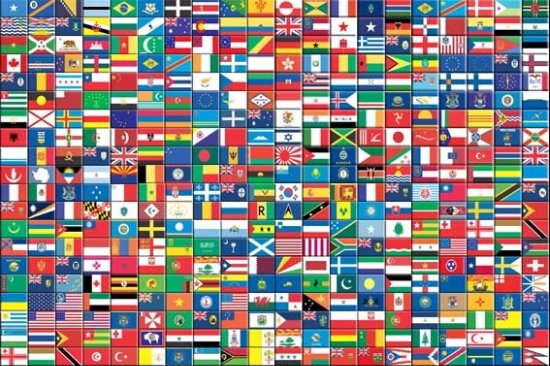 Full page world flag graphics
