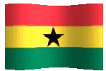 animated clipart Ghanian flag