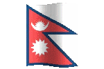 animated clip art Nepalese flag