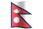 nepal flag waving clipart