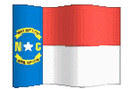 north carolina flag waving clipart