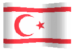 north cyprus flag waving clipart