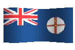 New South Wales flag waving clipart