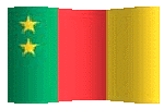 Old Cameroon flag waving clipart