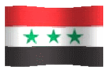 Old Syria flag waving clipart