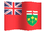 ontario flag waving clipart