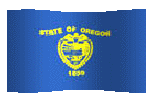 animated clip art Oregonian flag