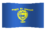 oregon flag waving clipart