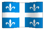 animated clip art Quebecc flag